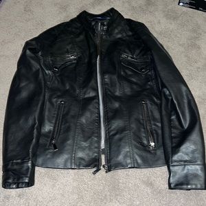 Faux leather jacket